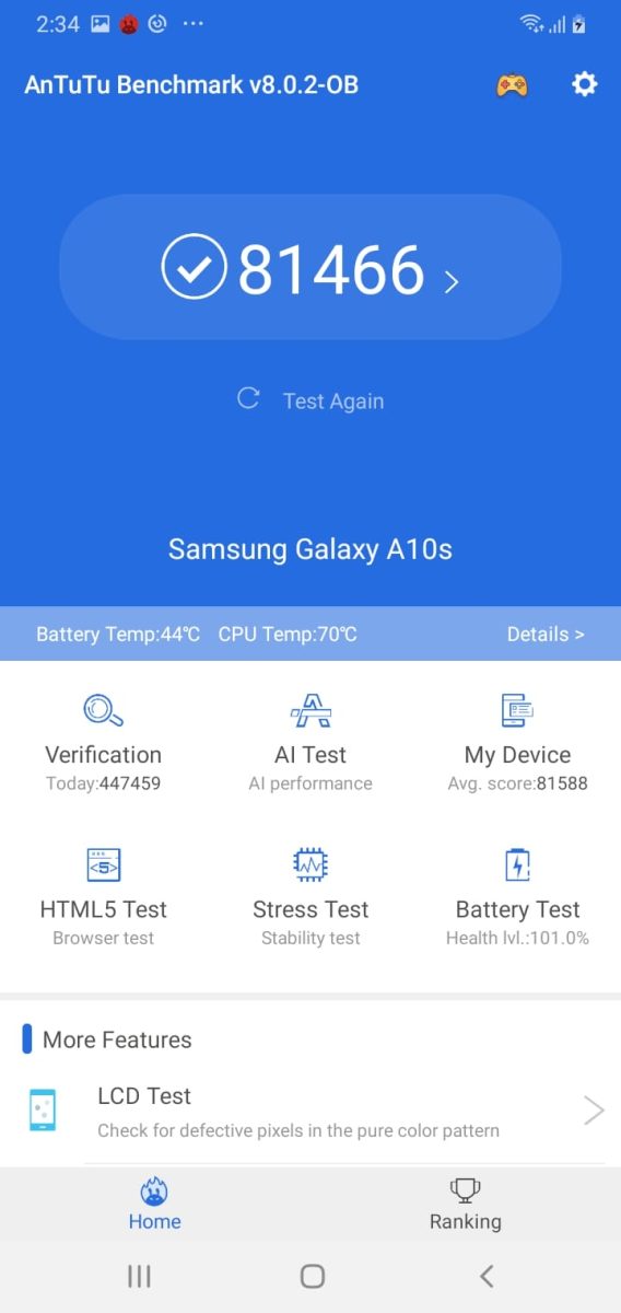 Galaxy A10s