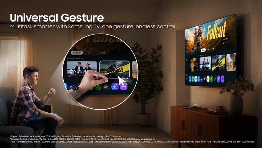 Kontrol TV Samsung Pakai Gerakan Tangan Tanpa Remote! Sekarang Kontrol TV Samsung Cukup Pakai Gerakan Tangan