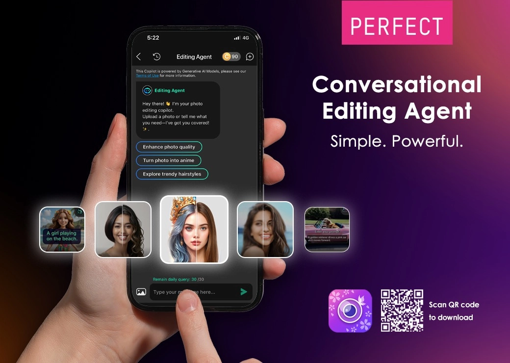 Perfect Corp. Hadirkan Revolusi Baru: AI Editing Agent, Teman Berbicara untuk Hasilkan Foto Realistis dalam Sekejap