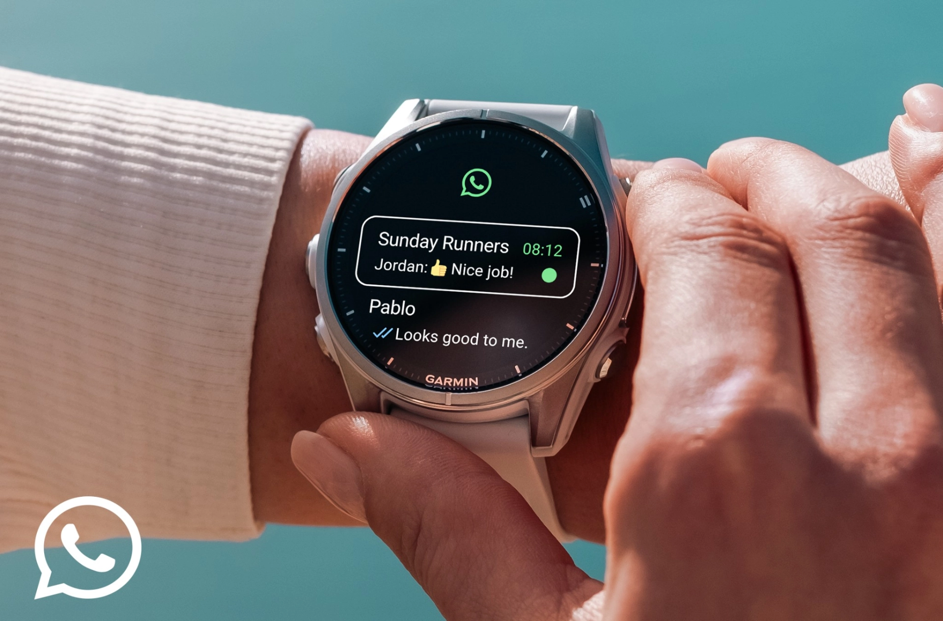 WhatsApp di smartwatch Garmin