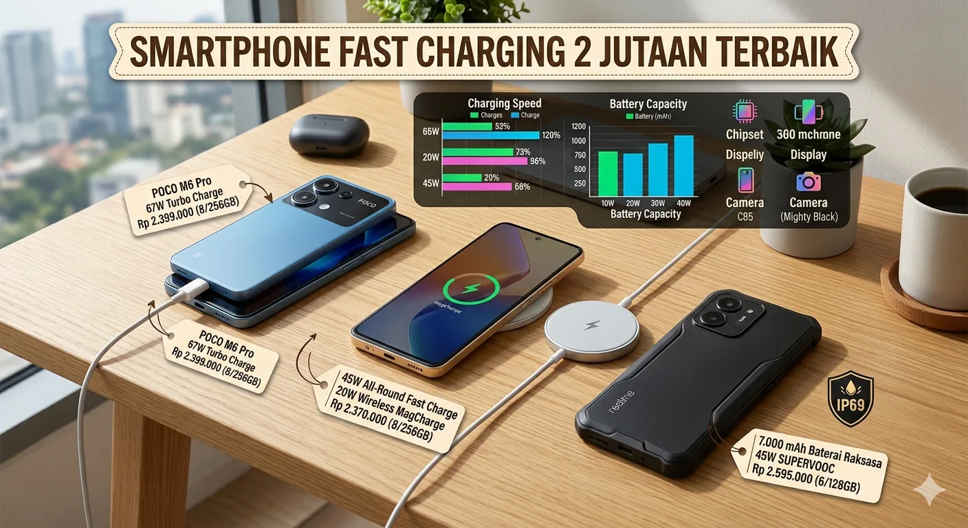 smartphone dengan fast charging di harga 2 juta